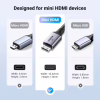 Кабель мультимедийный HDMI M to HDMI mini M 2.0m 8K HD163 black Ugreen (15515) - Image 6