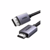 Кабель мультимедийный DisplayPort M to HDMI M 2.0m V2.0 4K30Hz DP125 black Ugreen (35842) - Image 3