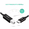 Кабель для принтера USB-C 2.0 to BM 2.0m US241 black Ugreen (50446) - Image 4