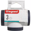 Мережевий розгалужувач Legrand ПРЕМІУМ 3х2К+З бокові розетки, колір Білий/Чорний (694520) - Image 4