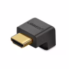 Переходник HDMI M to HDMI F 90° corner Down HD112 black Ugreen (20109) - Image 2