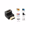 Переходник HDMI M to HDMI F 90° corner Down HD112 black Ugreen (20109) - Image 3