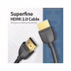 Кабель мультимедийный HDMI M to HDMI M 0.5m 4K60Hz black Vention (AAIBD) - Image 2