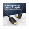Кабель мультимедийный HDMI M to HDMI M 1.0m 4K60Hz 90° corner black Vention (AAQBF) - Image 7