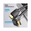 Кабель мультимедийный HDMI M to HDMI M 1.0m 4K60Hz 90° corner black Vention (AAQBF) - Image 8