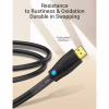 Кабель мультимедийный HDMI M to HDMI M 1.0m 4K60Hz cotton braided black zinc alloy Vention (ALMBF) - Image 4