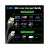 Кабель мультимедійний HDMI M to HDMI M 1.5m 8K60Hz ultra thin cotton braided green Vention (ALOGG) - Image 3