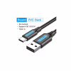 Дата кабель USB 2.0 AM to USB-C 1.0m 3A black Vention (COKBF) - Image 2