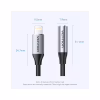 Переходник Lightning to 3.5mm 0.1m cotton braided aluminum gray Vention (BMBHA) - Image 2