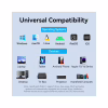Перехідник USB-C + USB A to RJ45 Ethernet 1000Mbps 0.15m aluminum gray Vention (CFQHB) - Image 9