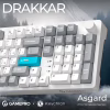 Клавіатура GamePro Asgard Drakkar Keychron Super Red Switch Wireless/Bluetooth/USB UA White (MK305WH) - Image 6
