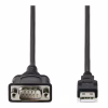 Кабель для передачі даних USB 2.0 AM to COM 1.8m DB9 RS232 FT232RNL black Digitus (DA-70172) - Image 2