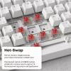 Клавіатура Ajazz AK820 Red Switch USB-C UA White (AK820-R-W) - Image 11