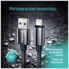 Дата кабель USB 2.0 AM to Lightning 1.0m 3A zinc alloy braided black ColorWay (CW-CBUL098-BK) - Image 9