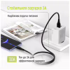 Дата кабель USB 2.0 AM to Micro 5P 1.0m 3A textured PVC black ColorWay (CW-CBUM094-BK) - Image 6