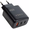 Зарядное устройство Vinga GaN 65W PD+QC 2C1A ports Wall Charger (VCPCHCCA65B) - Image 3