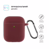 Чехол для наушников Armorstandart Ultrathin Silicone Case With Hook для Apple AirPods 2 Burgundy (ARM59680) - Image 2