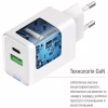 Зарядное устройство ColorWay C101A GaN Mini 20W PD PPS USB-C + USB-A QC4.0 + cable USB-C to USB-C black (CW-CHS062PDC-WT) - Image 8