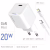 Зарядний пристрій ColorWay C101D GaN Mini 20W PD PPS USB-C + cable USB-C to Lightning white (CW-CHS059PDL-WT) - Image 7