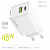 Зарядное устройство ColorWay C101E GaN Mini 45W PD PPS USB-C + USB-A QC4.0 white (CW-CHS060PD-WT) - Image 7