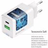 Зарядное устройство ColorWay C101E GaN Mini 45W PD PPS USB-C + USB-A QC4.0 white (CW-CHS060PD-WT) - Image 8