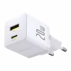 Зарядное устройство Baseus 1xUSB-C 20W + 1xUSB white + cable USB-C to USB-C 60W 1.0m (P10111608213-01) - Image 5