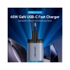 Зарядное устройство Vention 2xUSB-C PD45W GaN gray (FCDH0-EU) - Image 2