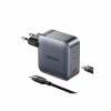 Зарядний пристрій Vention 3xUSB-C PD100W + 1xUSB QC3.0 30W GaN + cable USB-C to USB-C 1.0m gray (TZ-FETH0-EU) - Image 2