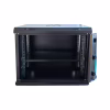 Шафа настінна GEAR 9U 19'' 600x600x500 мм, + полка 19", black (GWMSN-9U-600-600) - Image 3
