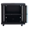 Шафа настінна GEAR 12U 19" 600x450x650 мм, + полка 19", black (GWMSN-12U-600-450) - Image 2