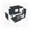 Шафа настінна GEAR 4U 19" 600x450x280 мм, + полка 19", black (GWMSN-4U-600-450) - Image 4