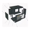 Шкаф настенный GEAR 9U 19" 600x450x500 мм, + полка 19", black (GWMSN-9U-600-450) - Image 3