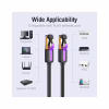 Патч-корд 1м, S/FTP cat 7 RJ-45 black Vention (ICDBF) - Image 4