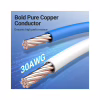 Патч-корд 1м, S/FTP cat 8 RJ-45 COPPER black Vention (IKGBF) - Image 4