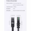 Патч-корд 3м UTP cat 6 RJ45 TopSpeed Ethernet Round Cable Black Essager (EXCWXY-JSC01) - Image 10