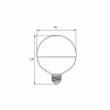 Лампочка Eurolamp G95 8W E27 4000K (LED-G95-08274(Amber)) - Image 3