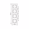 Рамка Videx BINERA серебряный шёлк 4 поста (VF-BNFR4V-SS) - Image 2