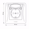 Розетка Videx BINERA 1ая с заземлением и крышкой (VF-BNSK) - Image 6
