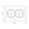 Розетка Videx BINERA 2ая с заземлением (VF-BNSK2G-W) - Image 6