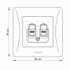 Компьютерная розетка Videx BINERA CAT6+CAT6 (VF-BNSK2PC6-W) - Image 6
