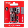 Адаптер для инструмента Milwaukee 1/4" HEX на квадраты 1/4", 3/8", 1/2" (4932479228) - Image 3