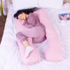 Подушка MirSon для вагітних і відпочинку Satin Stripe №8026 U-подібна Pink (2200006178644) - Image 2