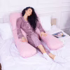 Подушка MirSon для вагітних і відпочинку Satin Stripe №8026 U-подібна Pink (2200006178644) - Image 6