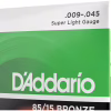 Струни для гітари D'Addario 85/15 Bronze Super Light (09-45) (EZ890) - Image 4