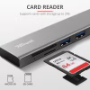 Концентратор Trust HALYX FAST 3USB+CARD READER USB-C ALUMINIUM (24191_TRUST) - Image 7