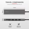 Концентратор Trust HALYX FAST 3USB+CARD READER USB-C ALUMINIUM (24191_TRUST) - Image 9