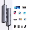 Концентратор Choetech USB-C 7-in-1 3хUSB 3.0+USB-C PD100W+HDMI 4K 30HZ+SD/TF USB3.1 (HUB-M19-GY) - Image 3