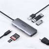 Концентратор Choetech USB-C 7-in-1 3хUSB 3.0+USB-C PD100W+HDMI 4K 30HZ+SD/TF USB3.1 (HUB-M19-GY) - Image 4