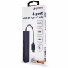 Концентратор Gembird USB-C UHB-U3P4-01 4 ports USB 3.1 (UHB-CM-U3P4-01) - Image 3