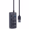 Концентратор Gembird 4 ports (1xUSB3.1+3xUSB2.0) switch black (UHB-U3P1U2P3P-01) - Image 4